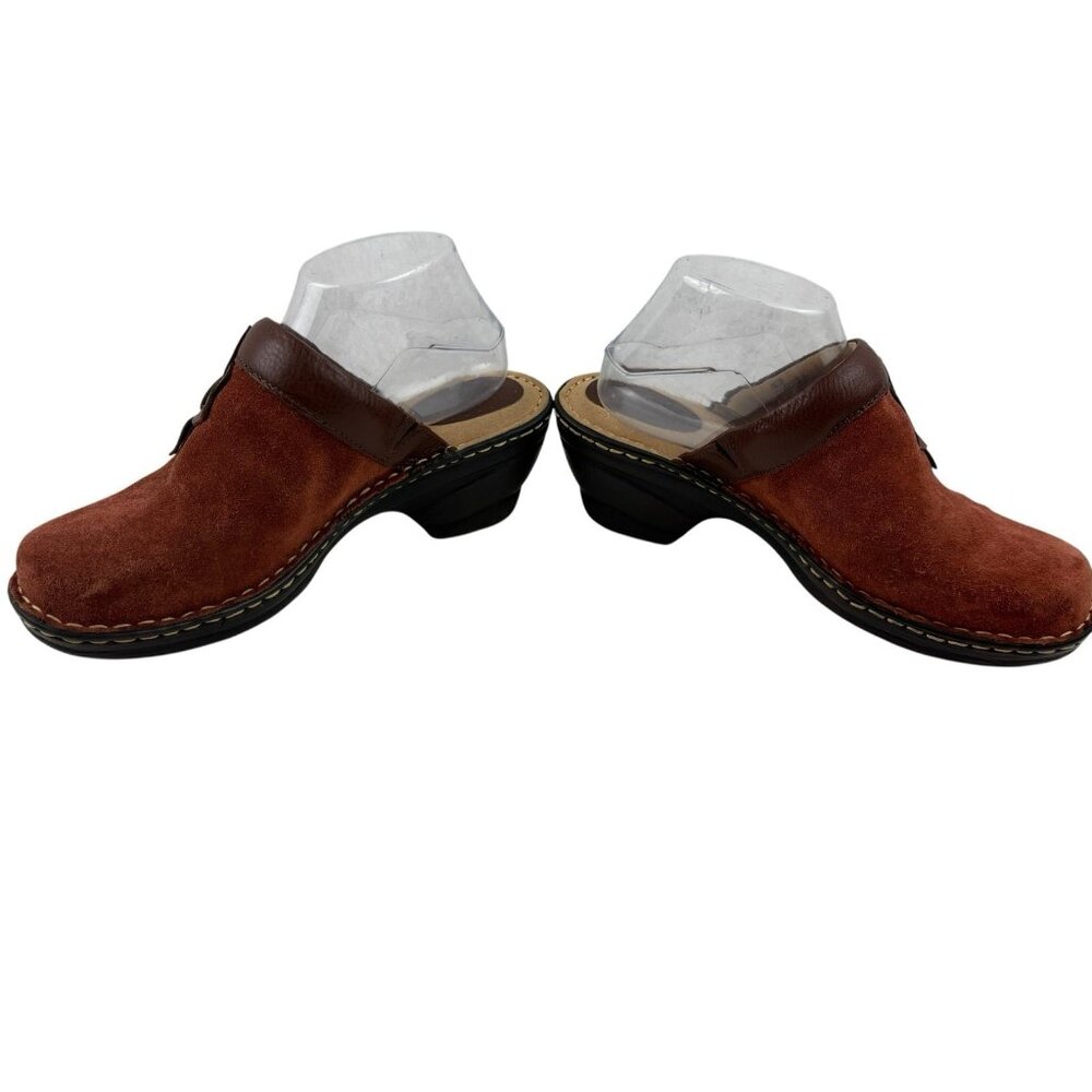 Softspots Lara Clogs Womens Size 9.5W Rust Suede Leather Comfort Casual Boho - Picture 9 of 12